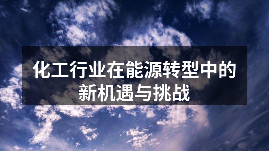 化工行业在能源转型中的新机遇与挑战
